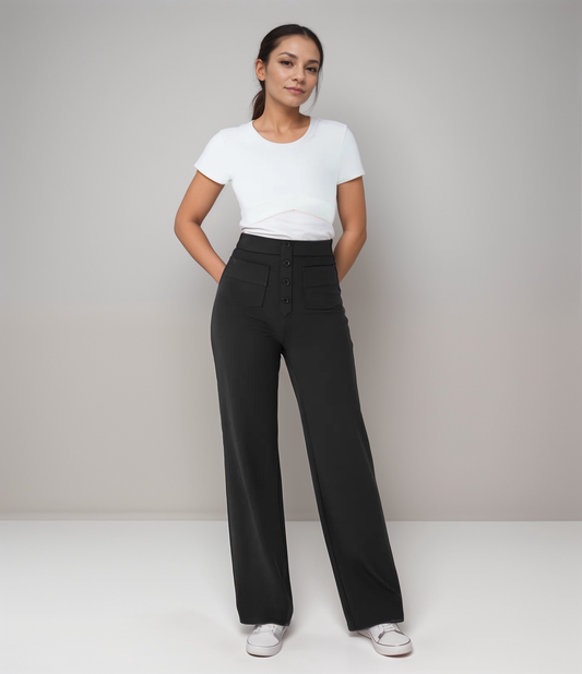 Romélie's™ | Pantalon Élastique à Taille Haute | 1+1 GRATIS