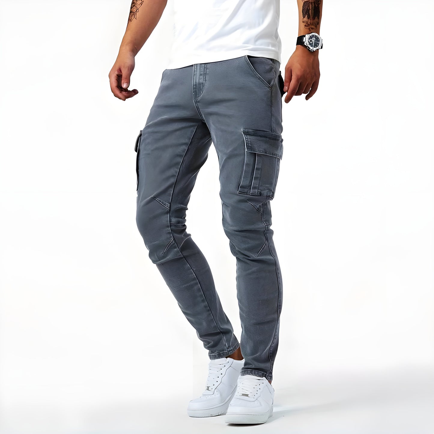 Romelie™ | Pantalon Cargo En Denim élastique