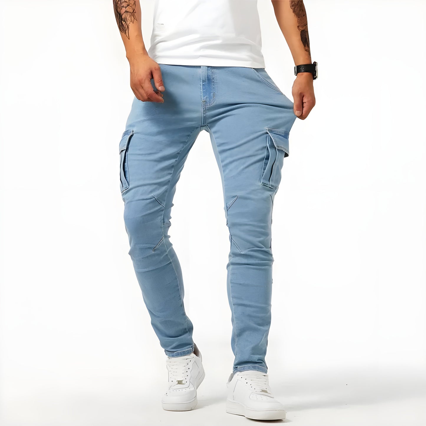 Romelie™ | Pantalon Cargo En Denim élastique