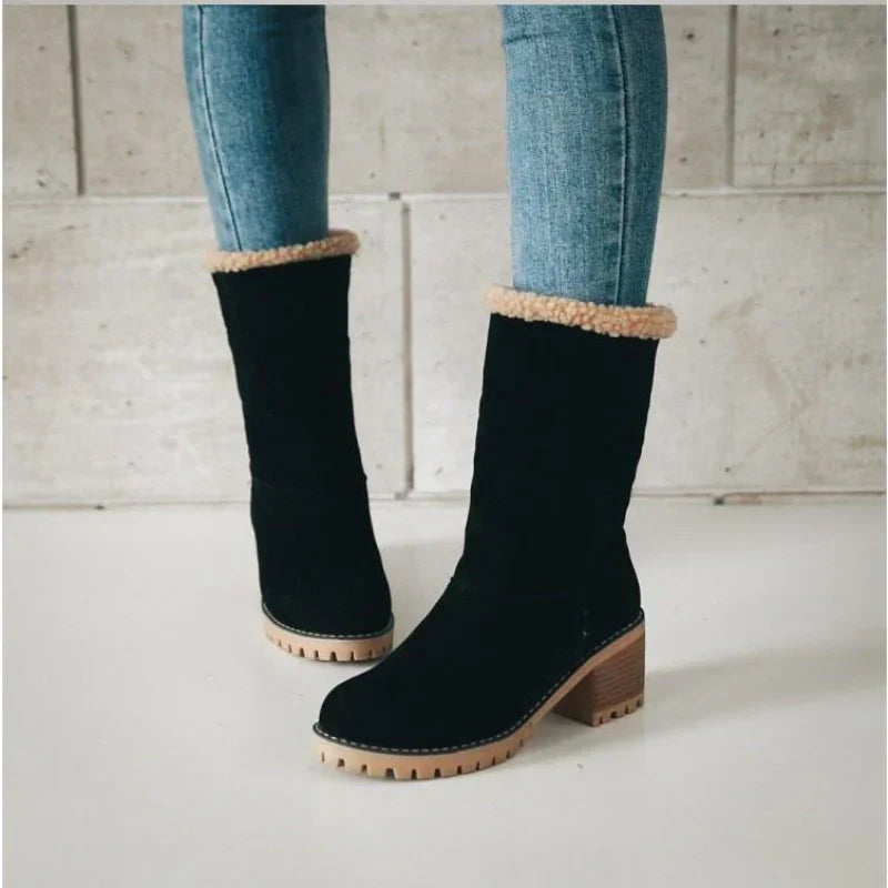 Romelie™ | Bottes D'hiver à Double Fourrure