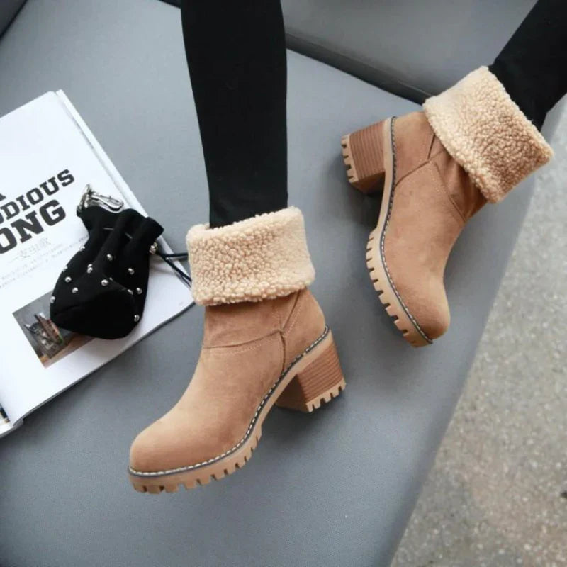 Romelie™ | Bottes D'hiver à Double Fourrure